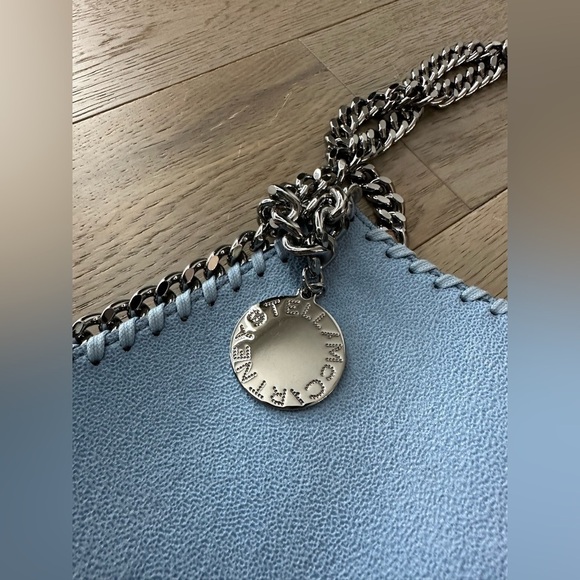 Stella McCartney Falabella Rafia Tote Blue - Picture 5 of 9